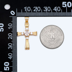 Cubic Cross Pendant, CZ Pendant, Jesus Pendant, Earrings Pendant
