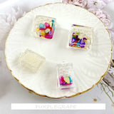 4pcs DIY Earrings Acrylic Mix Built-in Broken Bay Faux Pearl Red Pendant