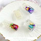 4pcs DIY Earrings Acrylic Mix Built-in Broken Bay Faux Pearl Red Pendant