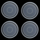4pcs Silicone Coaster Molds Round Epoxy Casting Resin Cup Pads Flowerpot Base