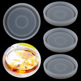 4pcs Silicone Coaster Molds Round Epoxy Casting Resin Cup Pads Flowerpot Base