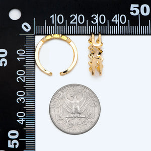 Double Twist Wavy Ring, Band Stacking Delicate Wave Rings