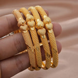 4pcs Dubai Bangle For Women Indian Bracelet Africa Ball Jewelry Bangle