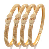 4pcs Dubai Bangle For Women Indian Bracelet Africa Ball Jewelry Bangle