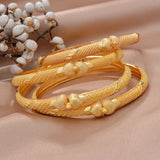 4pcs Dubai Bangle For Women Indian Bracelet Africa Ball Jewelry Bangle