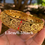 4pcs Dubai Bangles for Women 24k Islam Saudi Indian Bangle Ethiopian Bracelets
