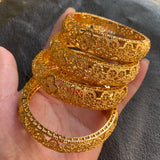4pcs Dubai Bangles for Women 24k Islam Saudi Indian Bangle Ethiopian Bracelets