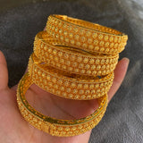 4pcs Dubai Bangles for Women 24k Bangle Ethiopian Bracelets