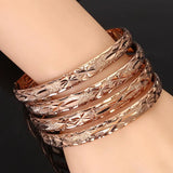 4pcs Dubai Bangle African Charm Bangles Jewelry