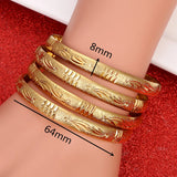 4pcs Dubai Bangles Ethiopian Charm Women Bangles Jewelry