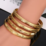 4pcs Dubai Bangles Ethiopian Charm Women Bangles Jewelry