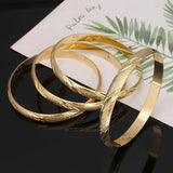4pcs Dubai Bangles For Ethiopian Women Jewelry Gift