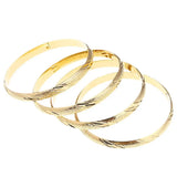 4pcs Dubai Bangles For Ethiopian Women Jewelry Gift
