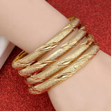 4pcs Dubai Bangles For Ethiopian Women Jewelry Gift