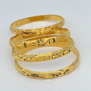 4pcs Dubai Wedding Bridal Bangles 24k Dubai Jewelry Africa Arab Bangles