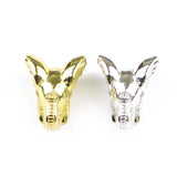 4pcs Elephant Head Pendant Copper Charms Zircon Beads For Jewelry Making
