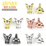 4pcs Elephant Head Pendant Copper Charms Zircon Beads For Jewelry Making