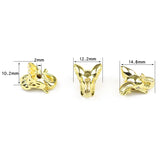 4pcs Elephant Head Pendant Copper Charms Zircon Beads For Jewelry Making