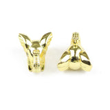4pcs Elephant Head Pendant Copper Charms Zircon Beads For Jewelry Making
