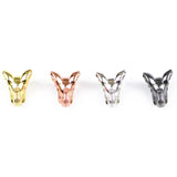 4pcs Elephant Head Pendant Copper Charms Zircon Beads For Jewelry Making