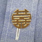 4pcs Enamel Pin Golden Wedding Brooches Backpack Lapel Pins Bag Badge
