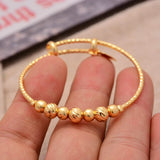 4pcs Ethiopian Arab Bangle for Girls Baby Charm Beads Bracelet Bell/Heart