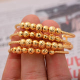 4pcs Ethiopian Arab Bangle for Girls Baby Charm Beads Bracelet Bell/Heart