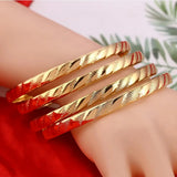 4pcs Ethiopian Bangle Dubai Bride Wedding African Arab Jewelry