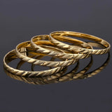 4pcs Ethiopian Bangle Dubai Bride Wedding African Arab Jewelry