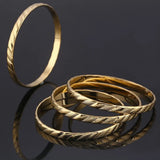 4pcs Ethiopian Bangle Dubai Bride Wedding African Arab Jewelry