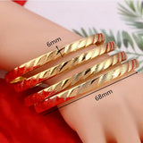 4pcs Ethiopian Bangle Dubai Bride Wedding African Arab Jewelry