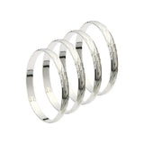 4pcs Ethiopian Bangle Women Silver Bride Wedding Middle East Bangle