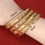 4pcs Ethiopian Bangles Dubai Bangles for African Women Jewelry