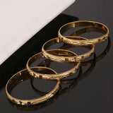 4pcs Ethiopian Bangles Dubai Bangles for African Women Jewelry