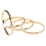 4pcs African Glossy Bangles Jewelry Set