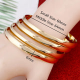 4pcs Ethiopian Plain Bangles Dubai Bangles or African Glossy Jewelry