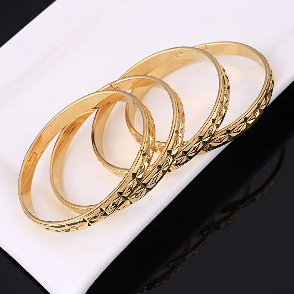 4pcs Ethiopian Jewelry Bangles Dubai Jewelry Bangles for African Bangles