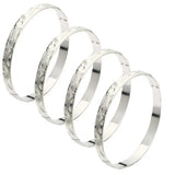 4pcs Silver African Charm Bracelets Ethiopian Jewelry