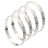 4pcs Silver African Charm Bracelets Ethiopian Jewelry