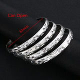 4pcs Silver African Charm Bracelets Ethiopian Jewelry