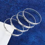 4pcs Silver African Charm Bracelets Ethiopian Jewelry