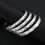 4pcs Silver African Charm Bracelets Ethiopian Jewelry