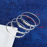 4pcs Dubai Silver Ethiopian Bangle Women Jewelry