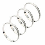 4pcs Dubai Silver Ethiopian Bangle Women Jewelry