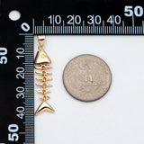 4pcs Fishbone Charm Skeleton Pendant DIY Accessories