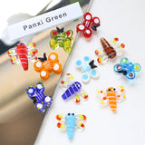 4pcs Cartoon Dragonfly Butterfly Glass Beads DIY Jewelry Material