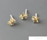 4pcs Geometric Pearl Ear Stud DIY Material Accessories