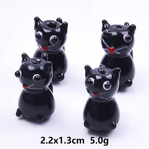 4pcs Glass Animal Beads for Jewelry Making Lampwork Piercing Beads