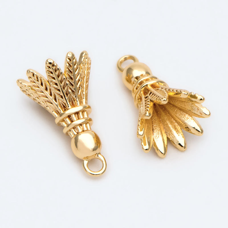4pcs Badminton Charm Earring Jewelry Making Diy Material Supplies