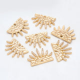 4pcs CZ Hammered Half Round Charm 16.5x23.5mm